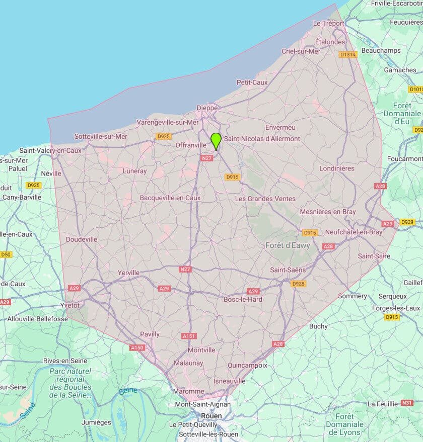 Map zones d'intervention destruct' Insectes